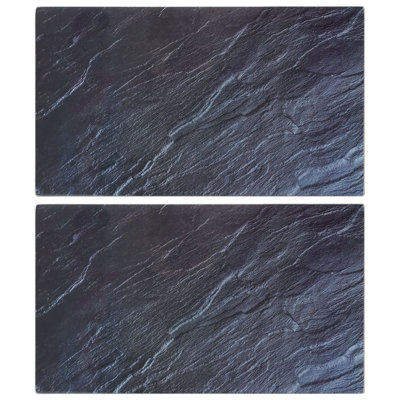 Vidaxl Chopping Boards 2 Pcs With Natural Stone Pattern Tempered Glass