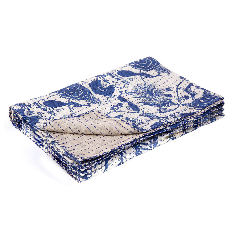 Kantha Knitted Throw Blanket