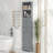 Tall Storage Cabinet With 3-Drawers And Adjustable Shelves For Bathroom, Study, Office And Interior, MDF Board With Painted Finish