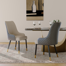 Hurless Modern Faux Leather Dining Chair, Solid Wood Legs, Density Sponge Pre-Assembly
