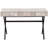 Beige Laminate Office Desk With Black Metal Legs And Storage Options Laptop For Home, Taupe Made