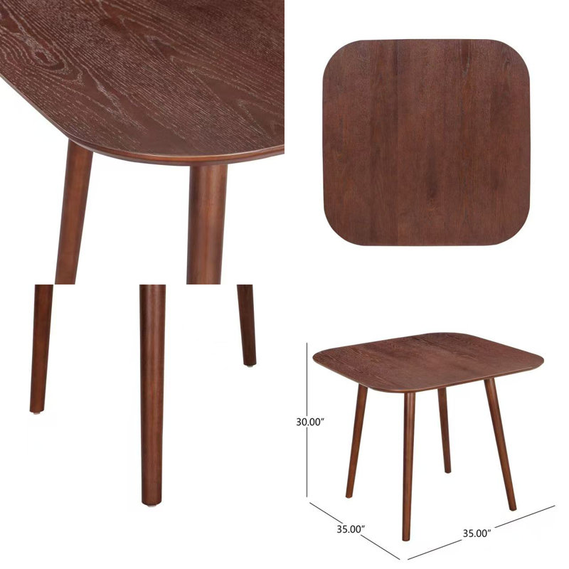 Square Dinning Table(dark Walnut), Dark Walnut