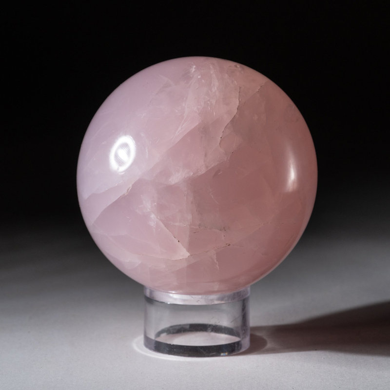 Polished Polychrome Sphere from Madagascar, Pink, 1.5" H x 1.5" W x 1.5" D