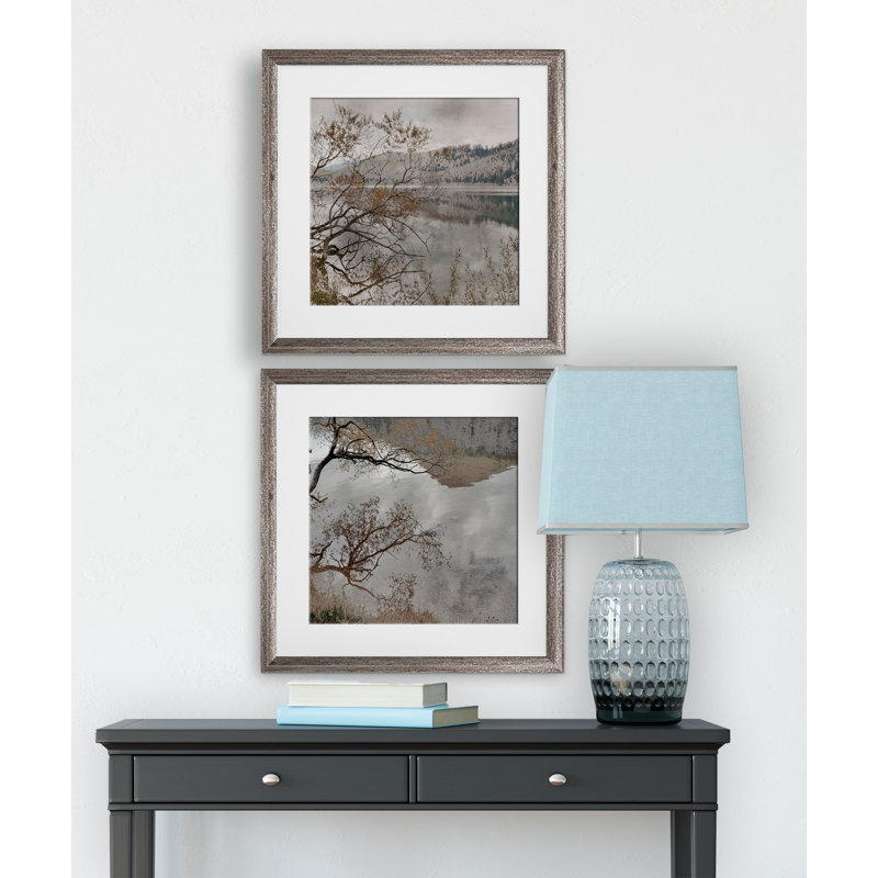 " Warm Afternoon " 2 - Pieces, Brown Framed