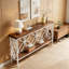 Table basse élégante, canapé de style nordique, console à 2 niveaux-1045345034-1045345029