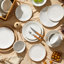 16 Piece Stoneware Dinnerware Set - Service for 4 -46045683-59141754