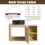 Ensemble de meuble-lavabo mural simple 36 po avec plateau en pierre reconstituée Eaton-698085268-698328507
