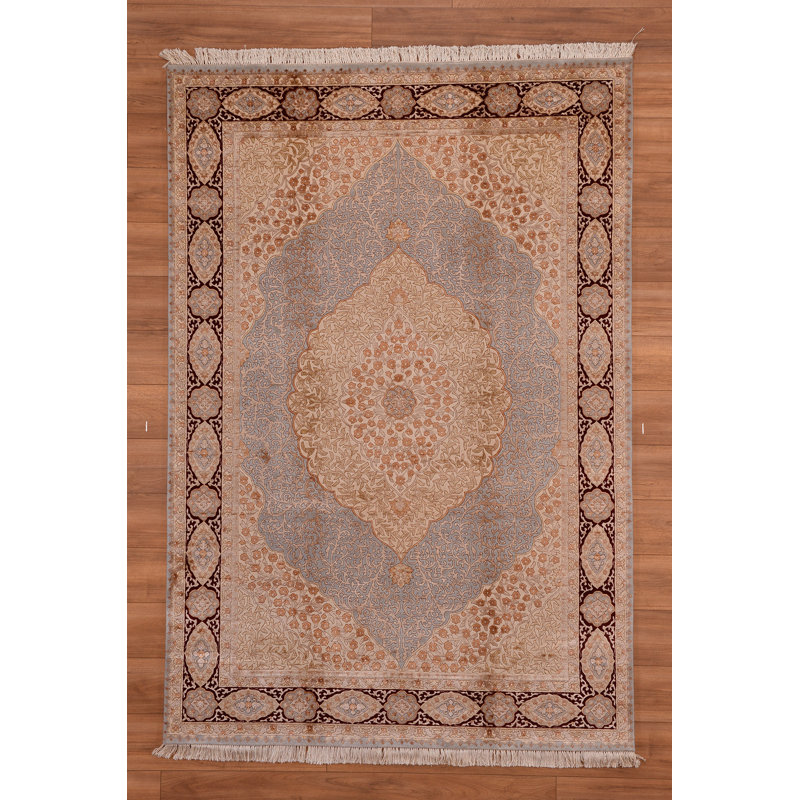 Tapis en laine beige noué à la main Original Original