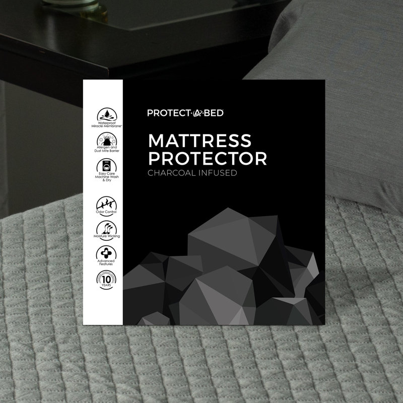 Charcoal Fitted Mattress Protector Case Pack, 9.2cm, Kingsize (5')