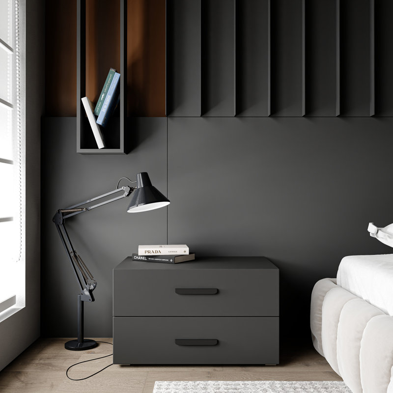 74 cm W Laminate Bedside Table