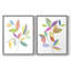 Feuilles de couleurs vives I - impression encadrée de qualité supérieure - prête à être accrochée - aucun clou requis - aucun clou requis-616321941-616321942