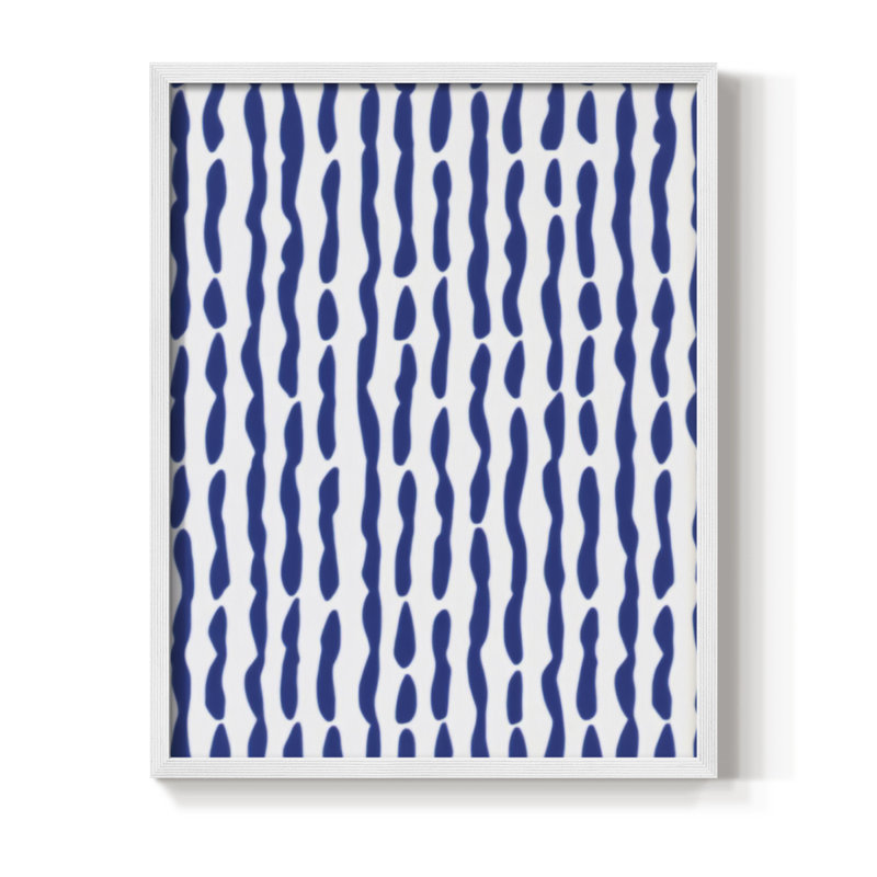 Abstract CDXLIII Framed Print - Ready To Hang , 10" H x 8" W, White