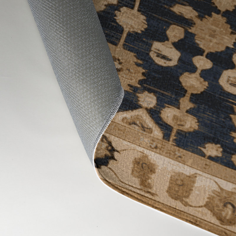 Tapis intérieur et extérieur brun Overdyed