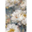 Papier peint floral pivoines blanches et dorées pelez et collez