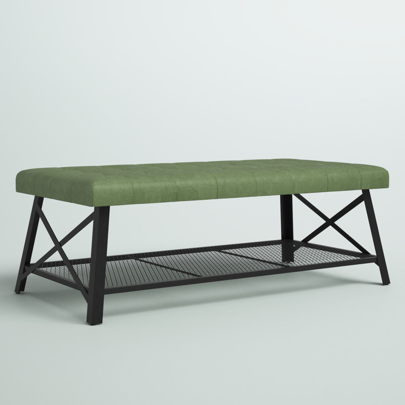 Table basse avec rangement et tablette Sepviva, Vert