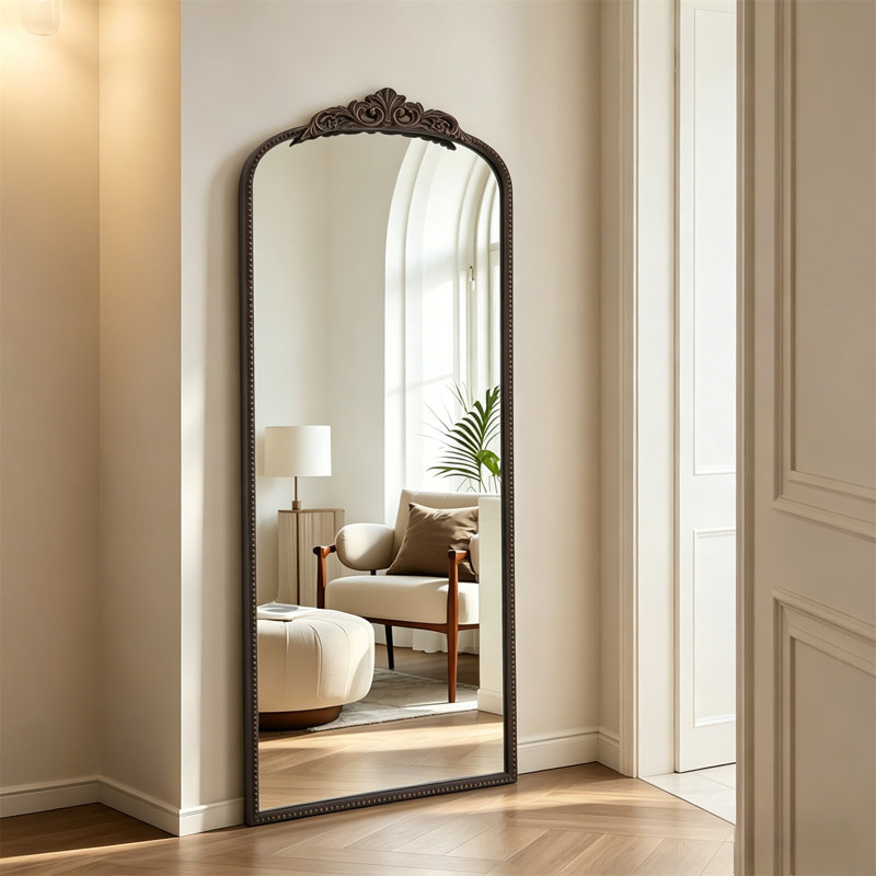 Full Body Mirror, Eternal Elegant Full-Length Mirror - Retro Baroque Style Floor Mirror, Suitable For Walls, Changing Rooms, Bedrooms, Entrances, Corridors, And Living Rooms