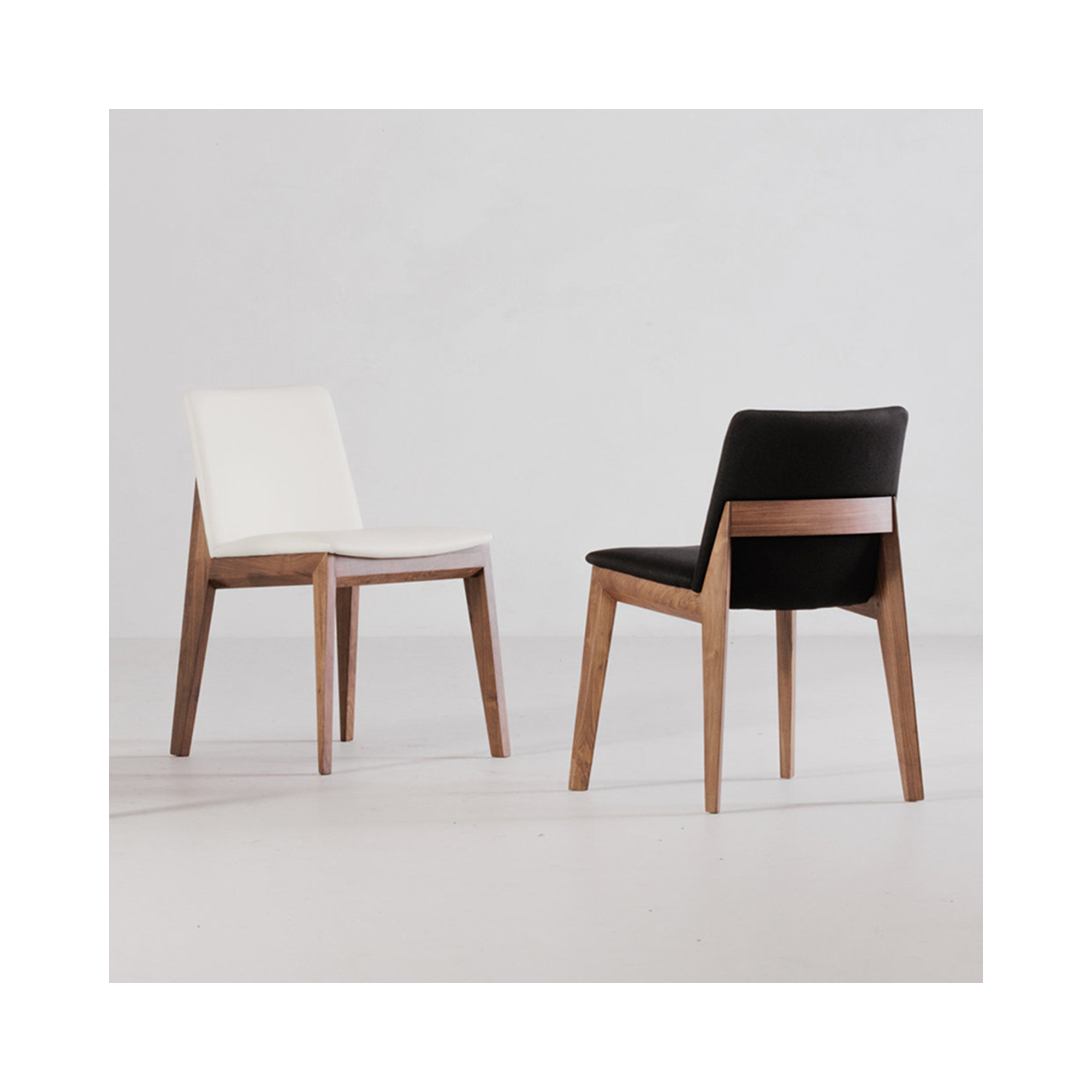 Anrey Vegan Leather Dining Chair, Brown, Black Pebbled Faux Leather