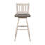 Ensemble de 2 chaises de hauteur pub, chaise pivotante à 360 degrés en bois d'hévéa massif, chaises de bar à dossier vertical à lattes