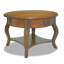 Table basse ronde en bois massif-19048009