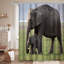 Rideau de douche India 12 Elephant Mother National Park avec 12 crochets-155178813