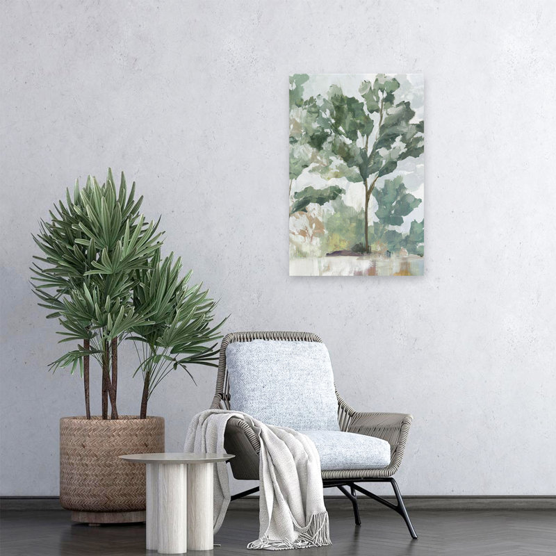 Arbre insonorisé, paysage naturel abstrait, H 24 po x l 16 po