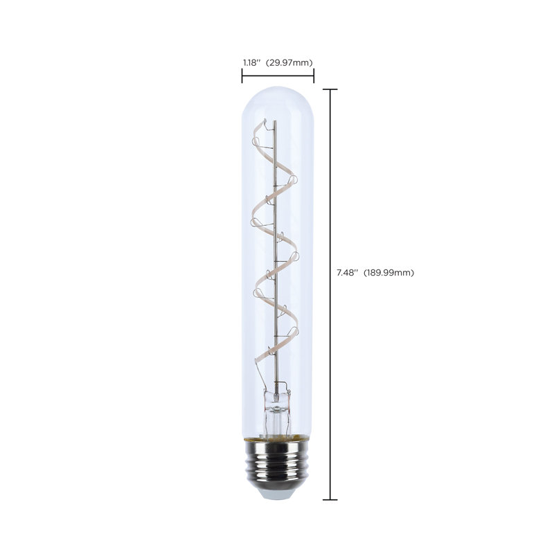 6 Watt LED Deena Flex Gray Coil Filament T9 Medium Base 2700K CCT Clear 120 Volt