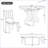 Modern Zanera 5-Piece Dining Table Set, 44" Round Dining Table with Curved Bench & Side Chairs,kitchen table set,dining table set,dining room set-789393346