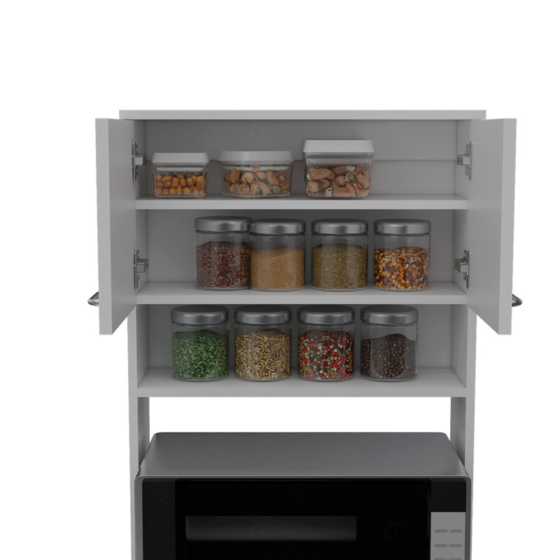 Armoire garde-manger à deux portes Pantac, Blanc