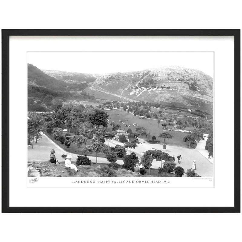 Llandudno, Happy Valley And Ormes Head 1913 - Single Picture Frame Print, 45cm H x 60cm W x 2.3cm D