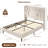 Velvet Upholstered Headboard Bed Frame with USB Charging Ports-1732949150-1732949145