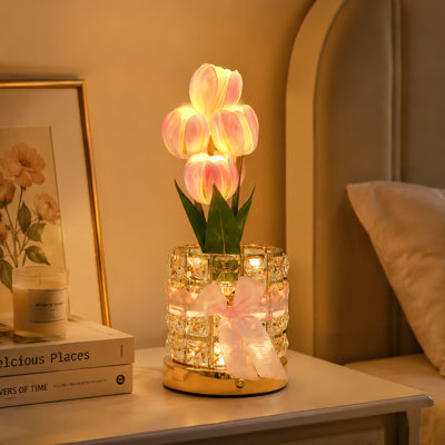 Lampe de table Tulip Flower Crystal