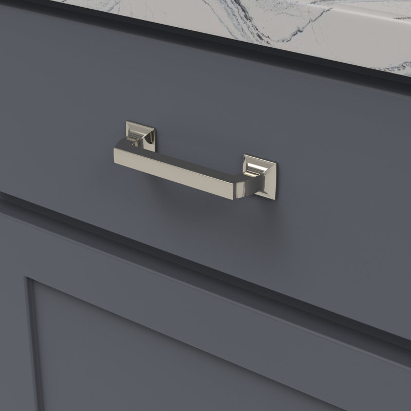 Studio II Bar Pull, 3 3/4", Polished Nickel