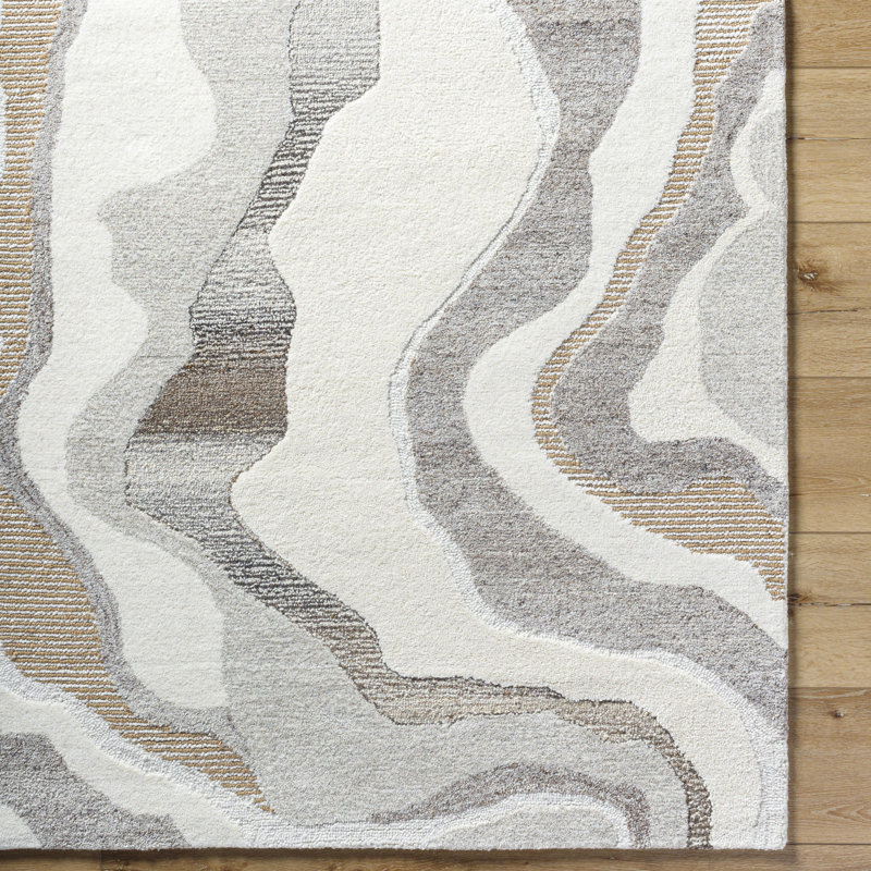 Richland Hand Tufted Camouflage Area Rug, Rectangle 8' x 10'
