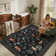 Garbrand Wild Jungle Animal Design Machine Washable Black Area Rug, Soft Non Slip Rugs Carpet - Ideal for Living Room, Bedroom, Kid Room or Playroom Decor