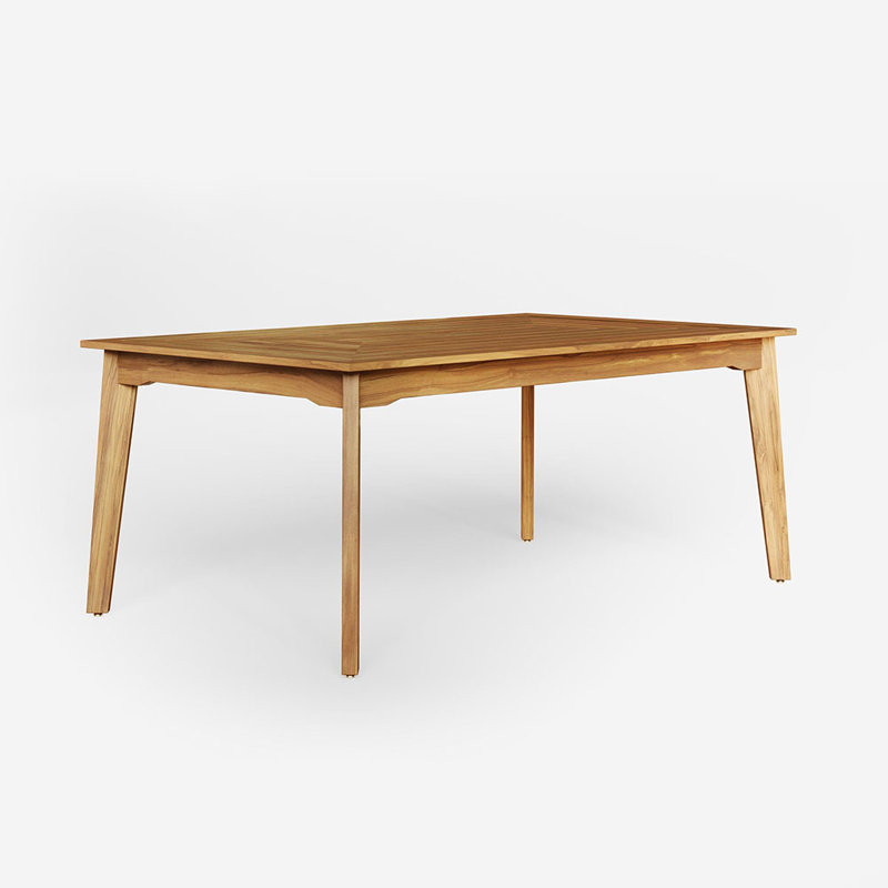 Miramar Outdoor Teak Dining Table, 30" H x 72" L x 44" W