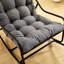 Chaise berçante d'extérieur avec coussin moelleux-264508695-264508689