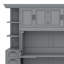 Lit escamotable simple 6 tiroirs avec garde-robe, tablettes, armoire et bureau-1691975960