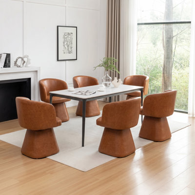 Dantzler Velvet Swivel Upholstered Dining Chair