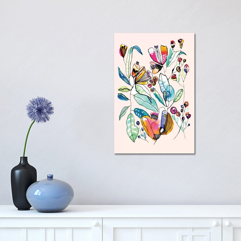Wild Flowers II 1 Piece Wrapped Canvas Painting