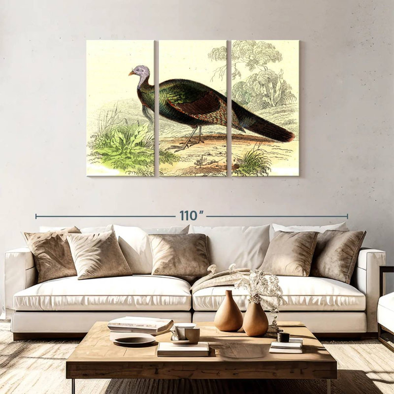 Brampt Wild Turkey, 48" H x 74" W