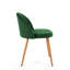 Adrianah 48cm H Velvet Upholstered Upholstered Back Side Chair in Green