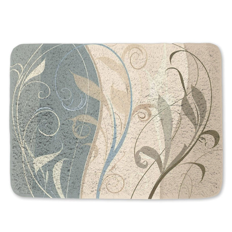 Swirling tendrils Bath Mat Cool pattern Bathroom Decor Sophisticated, Single - 24" L x 17" W