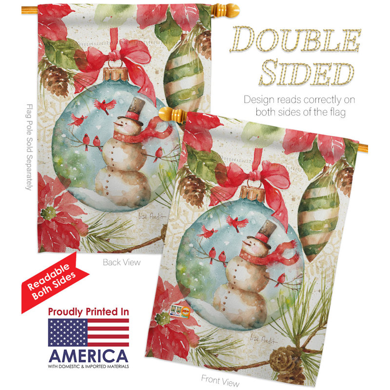 Drapeau de maison à 2 côtés en polyester / mélange de polyester 40 x 28 po