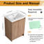 Meuble-lavabo sur pied simple 48 po avec plateau en résine Vowar-422871207