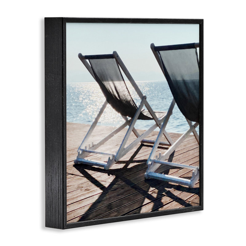 «Beach Shadow Reach», estampe numérique encadrée par Noah Bay, Giclée encadrée noir minuit, H 12 po x l 12 po