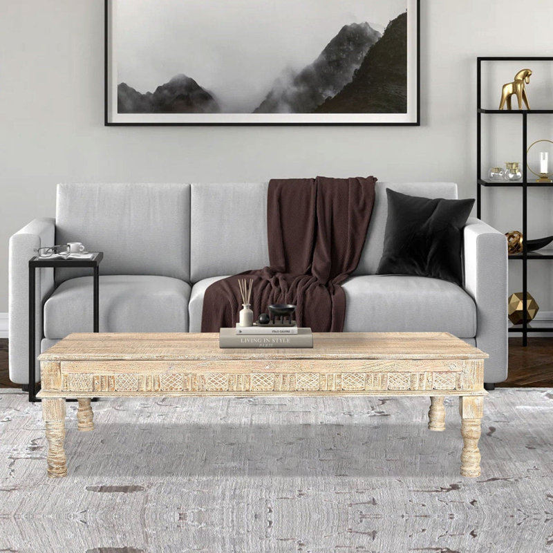 Table basse en bois massif 71 po Farmhouse Style