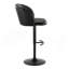 Tabouret de bar réglable en métal et similicuir noir avec repose-pieds arrondi en T - ensemble de 2-750205779