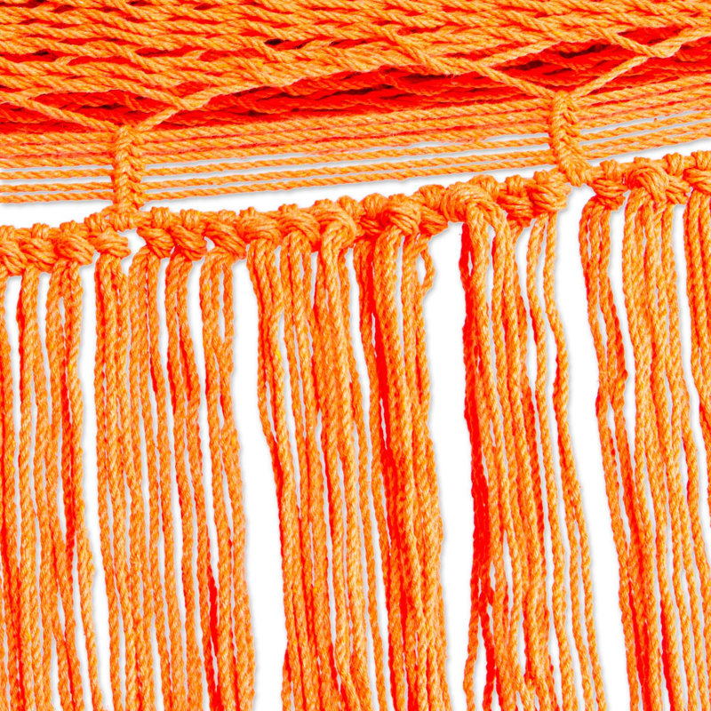 Hamac à barre d'écartement double, l 79 po x L 94 po, Orangé
