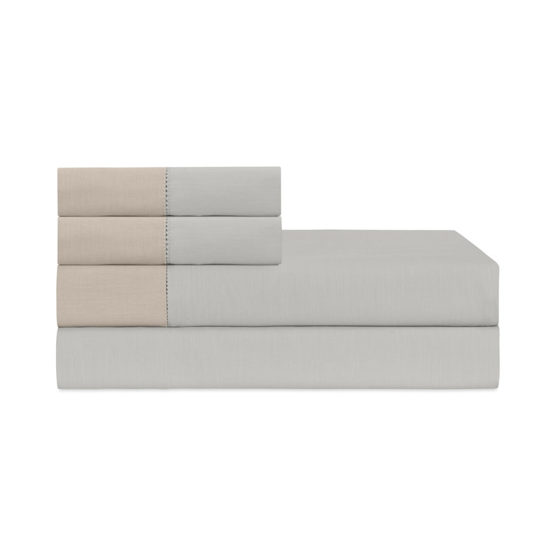 Doppio Sateen Sheet Set, Sand SC, King Sheet Set