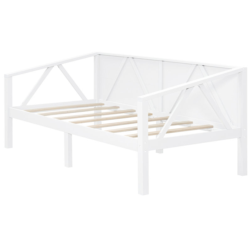 White Twin Daybed, Featuring An Elegant Hue, Ideal For Relaxing In Bedroom Or Living Area, Solid Support Size Clean - Designed Use, Pine Legs, Ample Storage Space